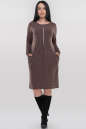 Повседневное платье  мешок коричневого цвета 2854.107 No0|интернет-магазин vvlen.com