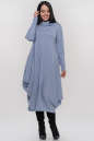 Платье оверсайз серо-голубого цвета 2856-1.119 No0|интернет-магазин vvlen.com