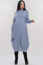 Платье оверсайз серо-голубого цвета 2856-1.119 No1|интернет-магазин vvlen.com