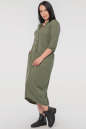 Повседневное платье  мешок хаки цвета 2539-3.101 No0|интернет-магазин vvlen.com