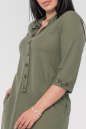 Повседневное платье  мешок хаки цвета 2539-3.101 No1|интернет-магазин vvlen.com