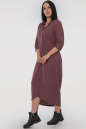 Повседневное платье  мешок бордового цвета 2539-3.101 No1|интернет-магазин vvlen.com