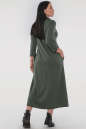Повседневное платье рубашка хаки цвета 2797-1.79 No2|интернет-магазин vvlen.com