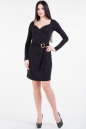 Повседневное платье с юбкой тюльпан черного цвета 733.17|интернет-магазин vvlen.com
