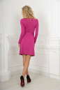Повседневное платье с юбкой тюльпан малинового цвета 733.17 No2|интернет-магазин vvlen.com
