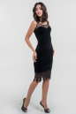 Коктейльное платье футляр черного цвета 2641-1.26 No2|интернет-магазин vvlen.com