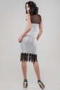 Коктейльное платье футляр серебристого цвета 2641.98 No2|интернет-магазин vvlen.com