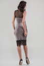 Коктейльное платье футляр серебристо-бордового цвета 2641.98 No2|интернет-магазин vvlen.com