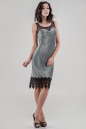 Коктейльное платье футляр серебристо-зеленого цвета 2641.98 No0|интернет-магазин vvlen.com