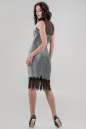 Коктейльное платье футляр серебристо-зеленого цвета 2641.98 No3|интернет-магазин vvlen.com