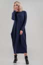Повседневное платье балахон синего цвета 2642.17 No0|интернет-магазин vvlen.com