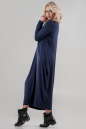 Повседневное платье балахон синего цвета 2642.17 No2|интернет-магазин vvlen.com