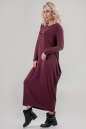 Повседневное платье  мешок бордового цвета 2642.17 No1|интернет-магазин vvlen.com