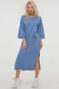 Летнее платье  мешок серо-голубого цвета 2810.101|интернет-магазин vvlen.com