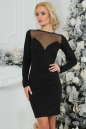 Коктейльное платье футляр черного цвета 2455.47 No0|интернет-магазин vvlen.com