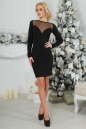 Коктейльное платье футляр черного цвета 2455.47 No1|интернет-магазин vvlen.com
