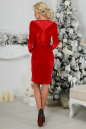 Коктейльное платье футляр красного цвета 2457.26 No4|интернет-магазин vvlen.com
