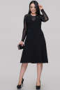 Коктейльное платье с расклешённой юбкой черного цвета 2894.1 No0|интернет-магазин vvlen.com