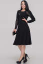 Коктейльное платье с расклешённой юбкой черного цвета 2894.1 No2|интернет-магазин vvlen.com