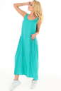 Повседневное платье балахон мятного цвета 2541.84 No0|интернет-магазин vvlen.com