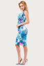 Летнее платье футляр сиреневого с голубым цвета 1301.33 No2|интернет-магазин vvlen.com