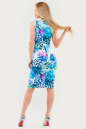 Летнее платье футляр сиреневого с голубым цвета 1301.33 No3|интернет-магазин vvlen.com