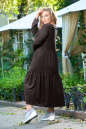 Платье оверсайз коричневого цвета 2403.86 No4|интернет-магазин vvlen.com