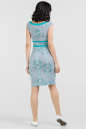 Летнее платье футляр мятный с сиреневым цвета 2049. 17-73 No2|интернет-магазин vvlen.com