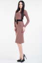 Повседневное платье футляр капучино цвета 1361.14 No1|интернет-магазин vvlen.com