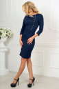 Офисное платье футляр темно-синего цвета 2475.47 No2|интернет-магазин vvlen.com