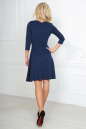 Повседневное платье с расклешённой юбкой темно-синего цвета 2483.47 No3|интернет-магазин vvlen.com
