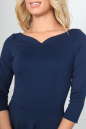 Повседневное платье с расклешённой юбкой темно-синего цвета 2483.47 No4|интернет-магазин vvlen.com