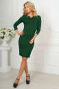 Офисное платье темно-зеленого цвета 2486.47 No1|интернет-магазин vvlen.com