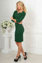 Офисное платье темно-зеленого цвета 2486.47 No2|интернет-магазин vvlen.com