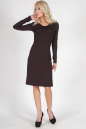 Повседневное платье футляр коричневого цвета 848.17 No0|интернет-магазин vvlen.com