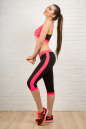 Лосины для фитнеса черного с розовым цвета 2313.67 No5|интернет-магазин vvlen.com