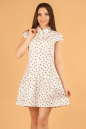 Повседневное платье рубашка белого с красным цвета 2329.9 d17 No0|интернет-магазин vvlen.com