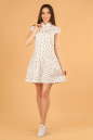 Повседневное платье рубашка белого с красным цвета 2329.9 d17 No1|интернет-магазин vvlen.com