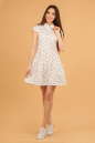 Повседневное платье рубашка белого с красным цвета 2329.9 d17 No2|интернет-магазин vvlen.com