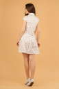 Повседневное платье рубашка белого с красным цвета 2329.9 d17 No4|интернет-магазин vvlen.com