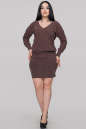Повседневное платье с открытой спиной коричневого цвета 2899.31 No0|интернет-магазин vvlen.com