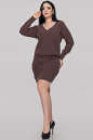 Повседневное платье с открытой спиной коричневого цвета 2899.31 No1|интернет-магазин vvlen.com
