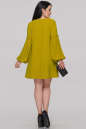 Коктейльное платье трапеция горчично-оливкового цвета 2902.102 No4|интернет-магазин vvlen.com