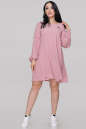 Коктейльное платье трапеция розового цвета 2902.102|интернет-магазин vvlen.com