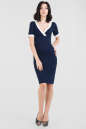 Летнее платье футляр темно-синего цвета 1088.2 No1|интернет-магазин vvlen.com