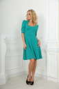 Повседневное платье с расклешённой юбкой мятного цвета 2509.47 No1|интернет-магазин vvlen.com