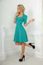 Повседневное платье с расклешённой юбкой мятного цвета 2509.47 No2|интернет-магазин vvlen.com