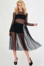 Клубное платье с пышной юбкой черного цвета 2094.10 No0|интернет-магазин vvlen.com