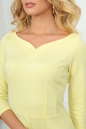 Повседневное платье с расклешённой юбкой желтого цвета 2483.47 No4|интернет-магазин vvlen.com