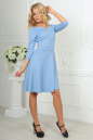 Повседневное платье с расклешённой юбкой серо-голубого цвета 2483.47 No2|интернет-магазин vvlen.com